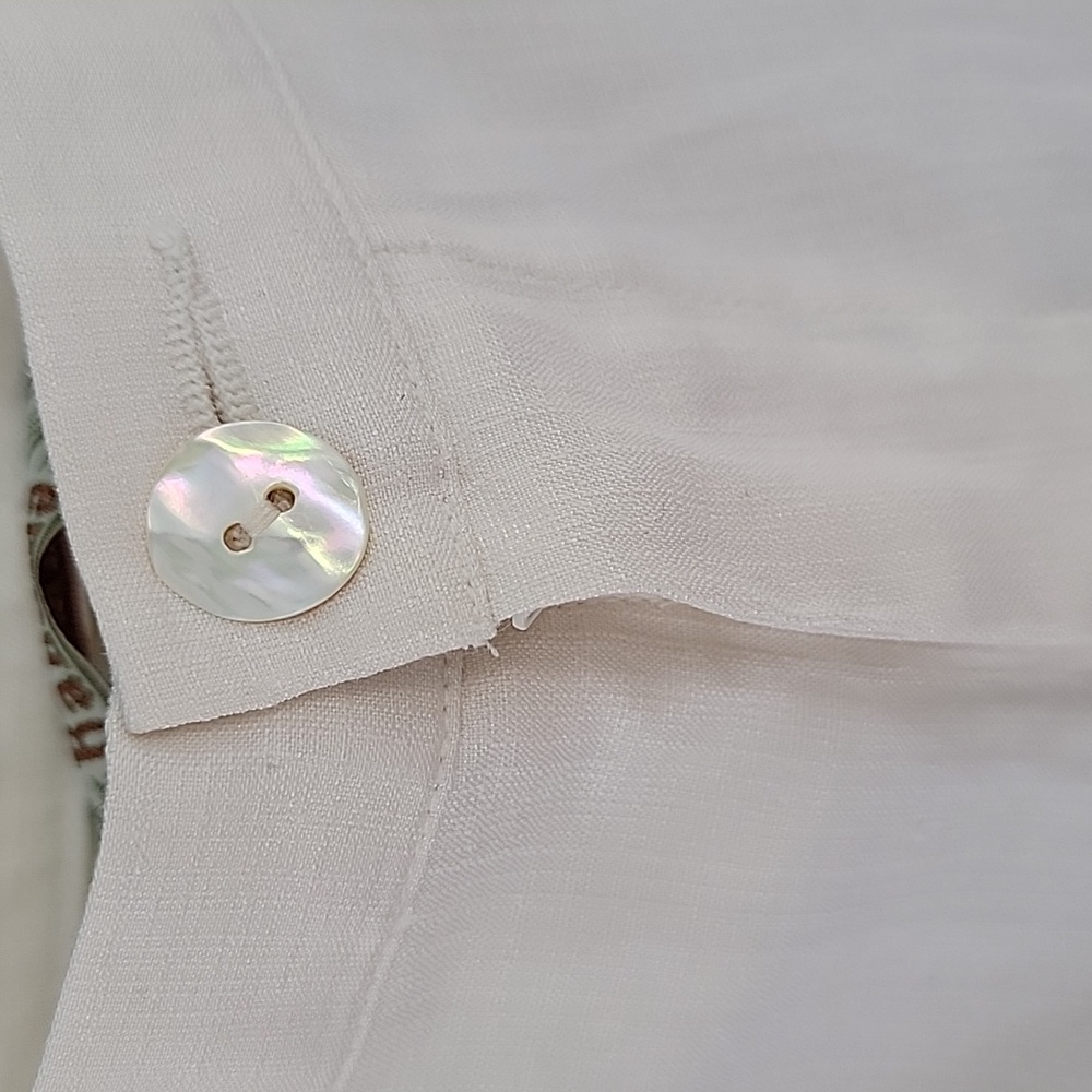 Tommy Bahama Silk Flat Front High Waste Shorts With Stretch Sz 14 Cream - Picture 4 of 11